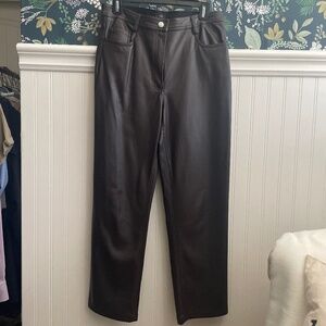 Faux leather pants